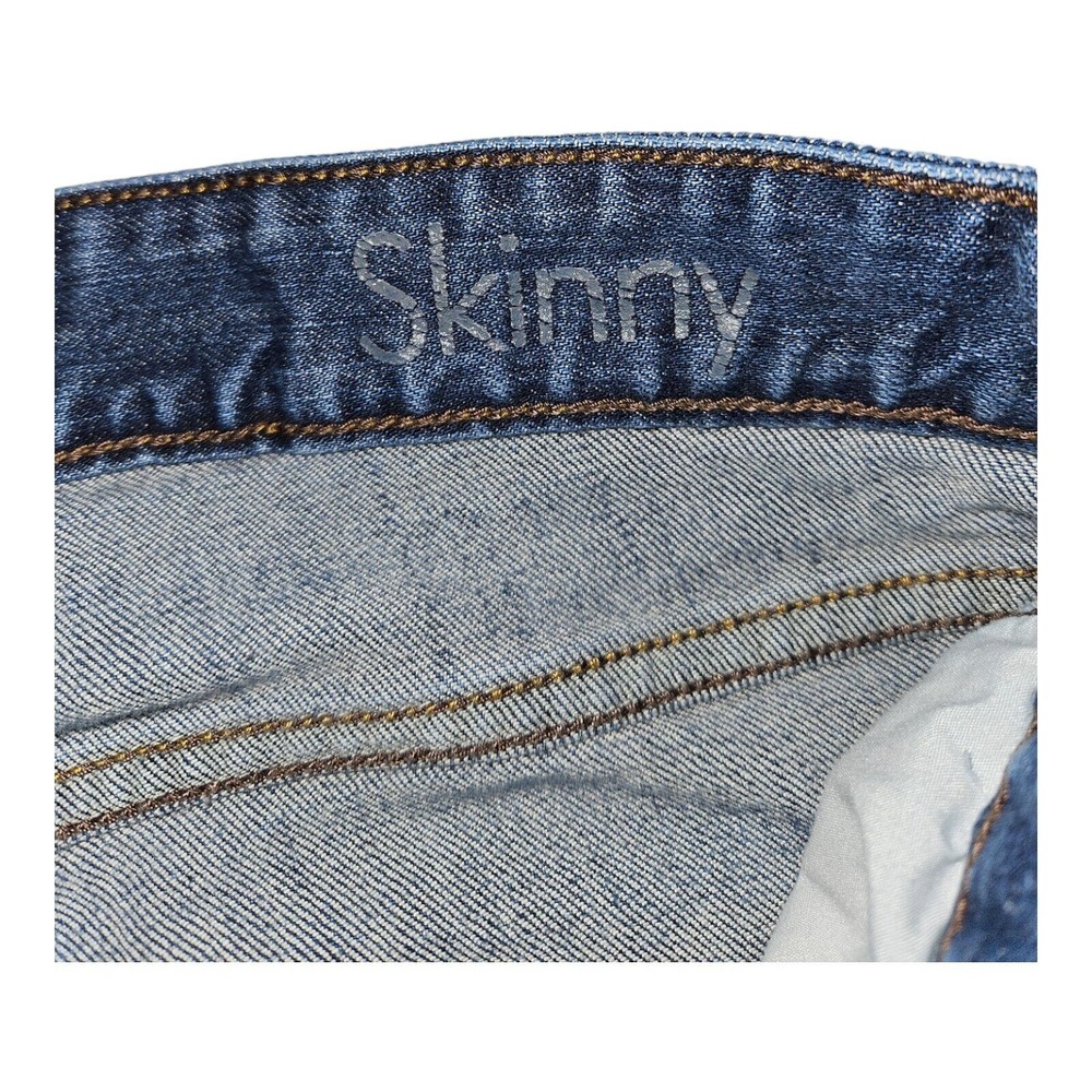 Calvin Klein Jeans 29/8 Women's Skinny Blue Denim Embroidered Preppy Hipster - Picture 3 of 9